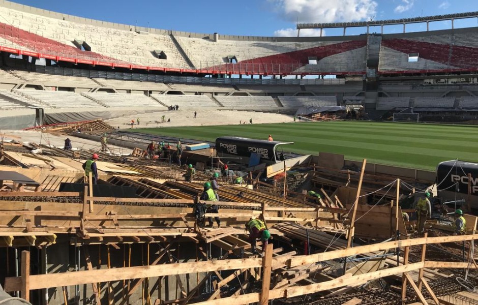 Avanzan las obras en el Monumental